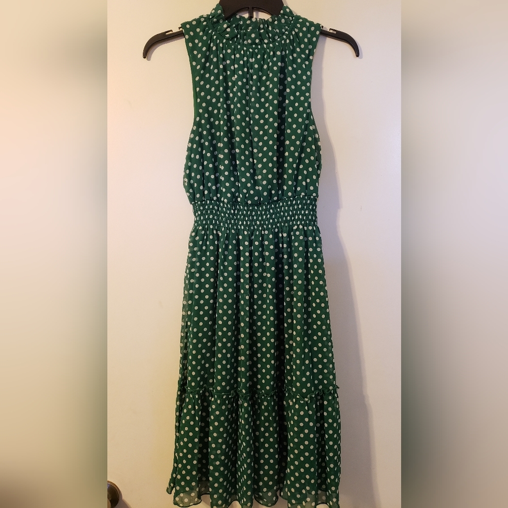 Enforce Studio Polka-dot Sleeveless Dress